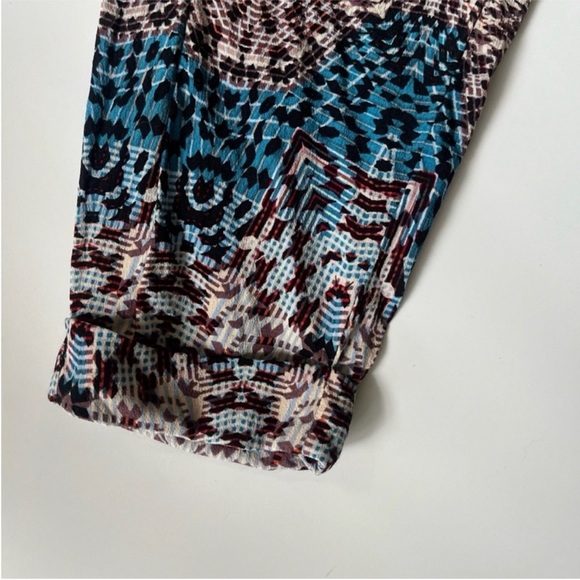 Anthropologie Elevenses Mosaic Print Cropped Trousers Size 8 - Picture 10 of 11